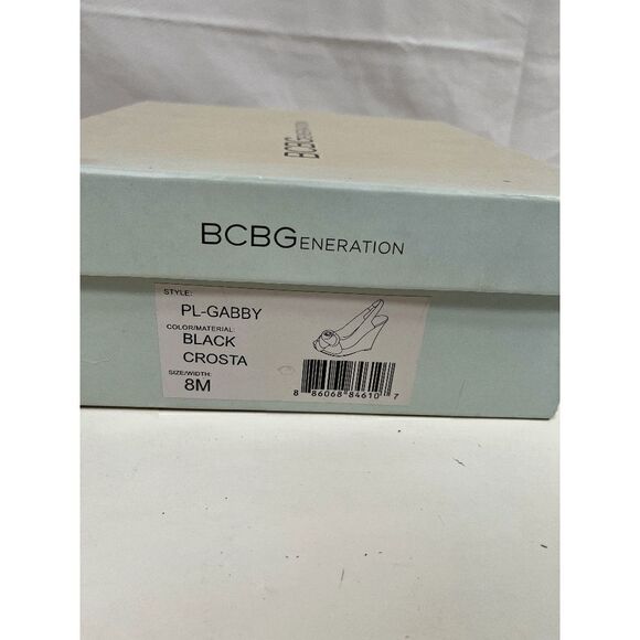 BCBGENERATION Womens Wedge Heel Suede PL-Gabby Rose Crosta Genuine Black Size 8M - Picture 2 of 7